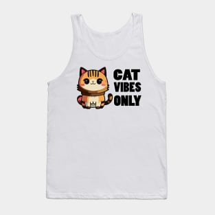 "Purr-fect Positivity: Cat Vibes Only" Tank Top